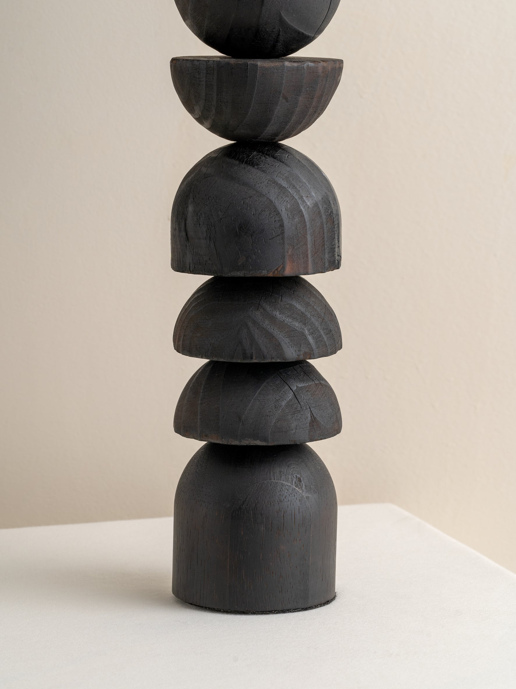 Aska - tall charred wood and natural linen table lamp | Table Lamp | lights&lamps | UK | Modern Affordable Designer Lighting