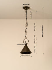 Bladen small bronze pendant