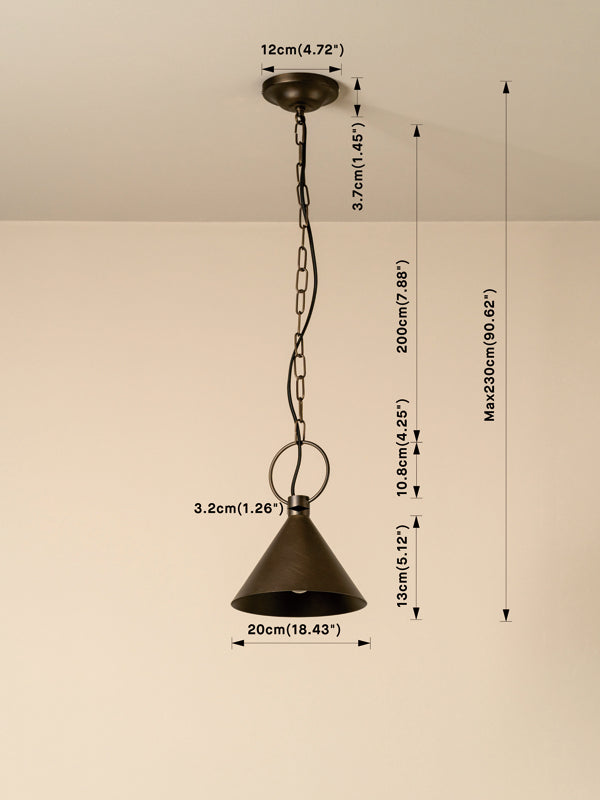 Bladen small bronze pendant
