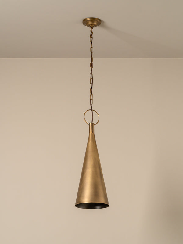 Bladen tall aged brass pendant | Ceiling Light | Lights & Lamps | UK | Modern Affordable Designer Lighting