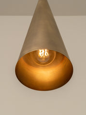 Bladen tall aged brass pendant | Ceiling Light | lights&lamps | UK | Modern Affordable Designer Lighting