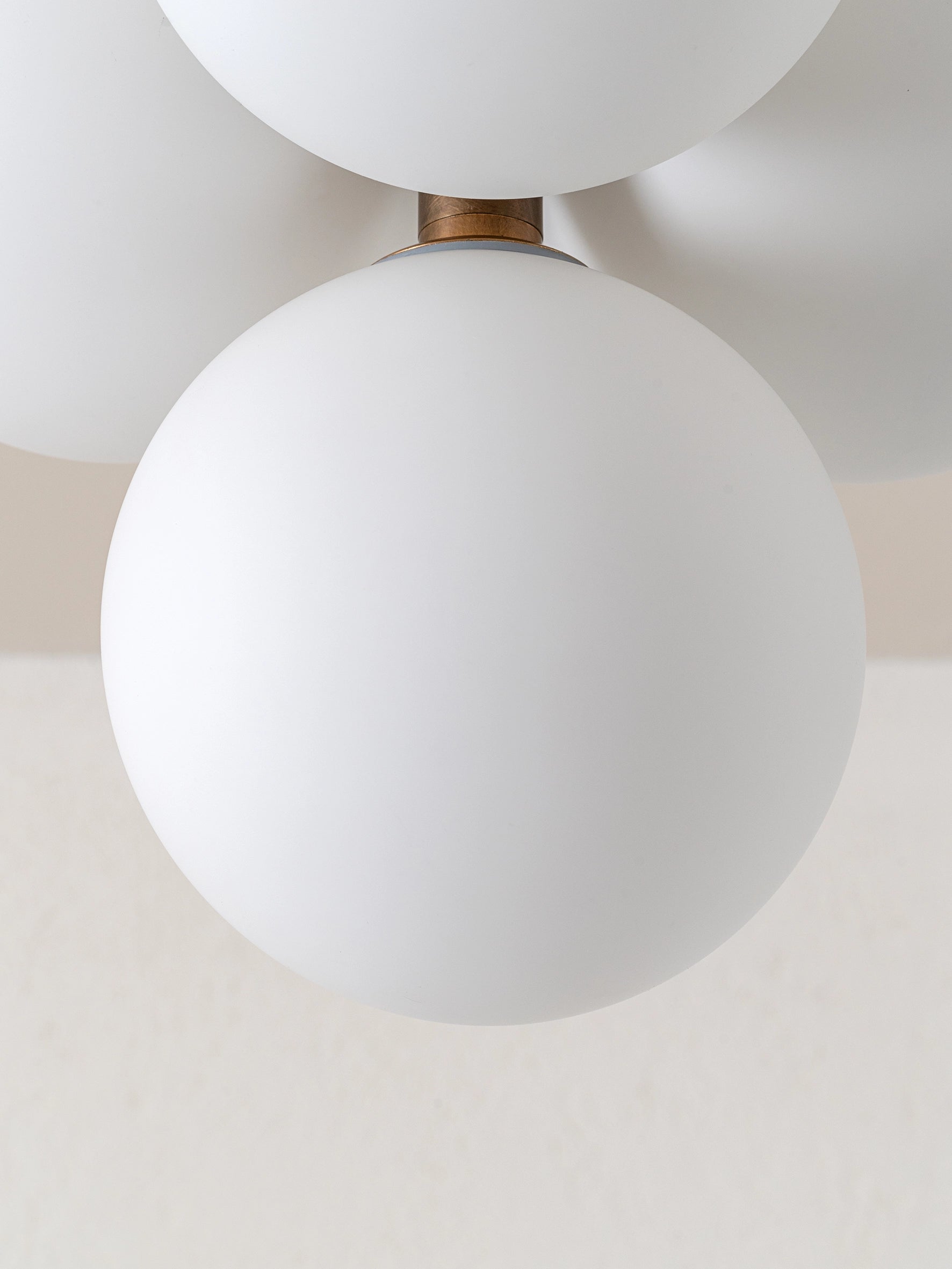 Boule - 4 light brass and opal flush pendant light | Ceiling light | lights & lamps | Modern affordable designer lighting