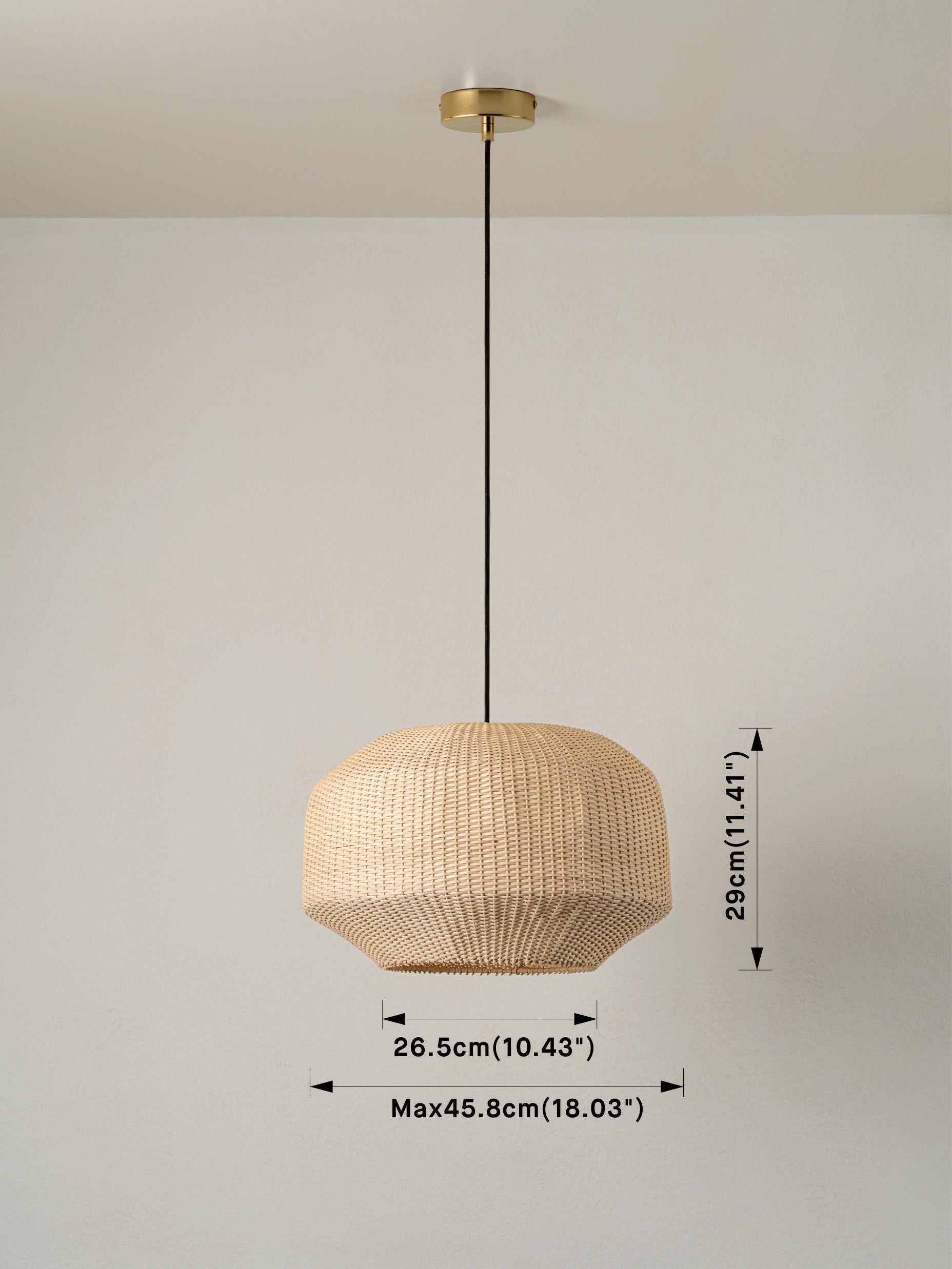 Budi - large handwoven rattan lampshade | Ceiling light | lights & lamps | Modern affordable designer lighting