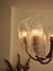 Cannoli - 10 light aged brass and textured glass chandelier | Chandelier | Lights & Lamps | UK | Modern Affordable Designer Lighting