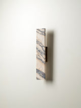 Canti - Calacatta Viola marble and aged brass rectangular wall light