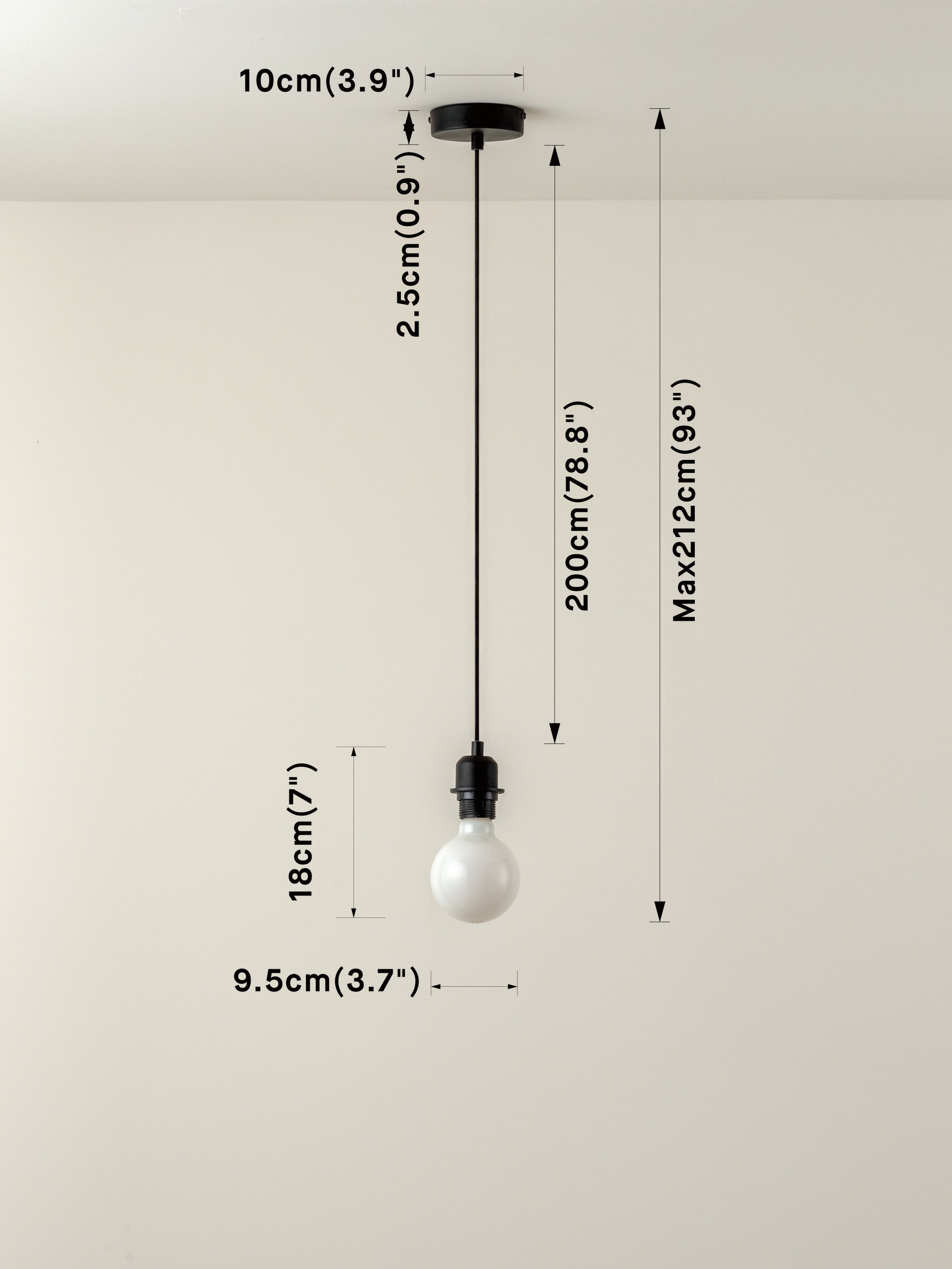 Capel - 1 light matt black drop cap lampholder kit | Ceiling Light | lights&lamps | UK | Modern Affordable Designer Lighting