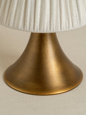 Cenare - aged brass and linen rechargeable table lamp | Table Lamp | lights&lamps | UK | Modern Affordable Designer Lighting