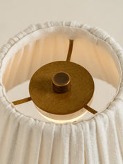 Cenare - aged brass and linen rechargeable table lamp | Table Lamp | lights&lamps | UK | Modern Affordable Designer Lighting