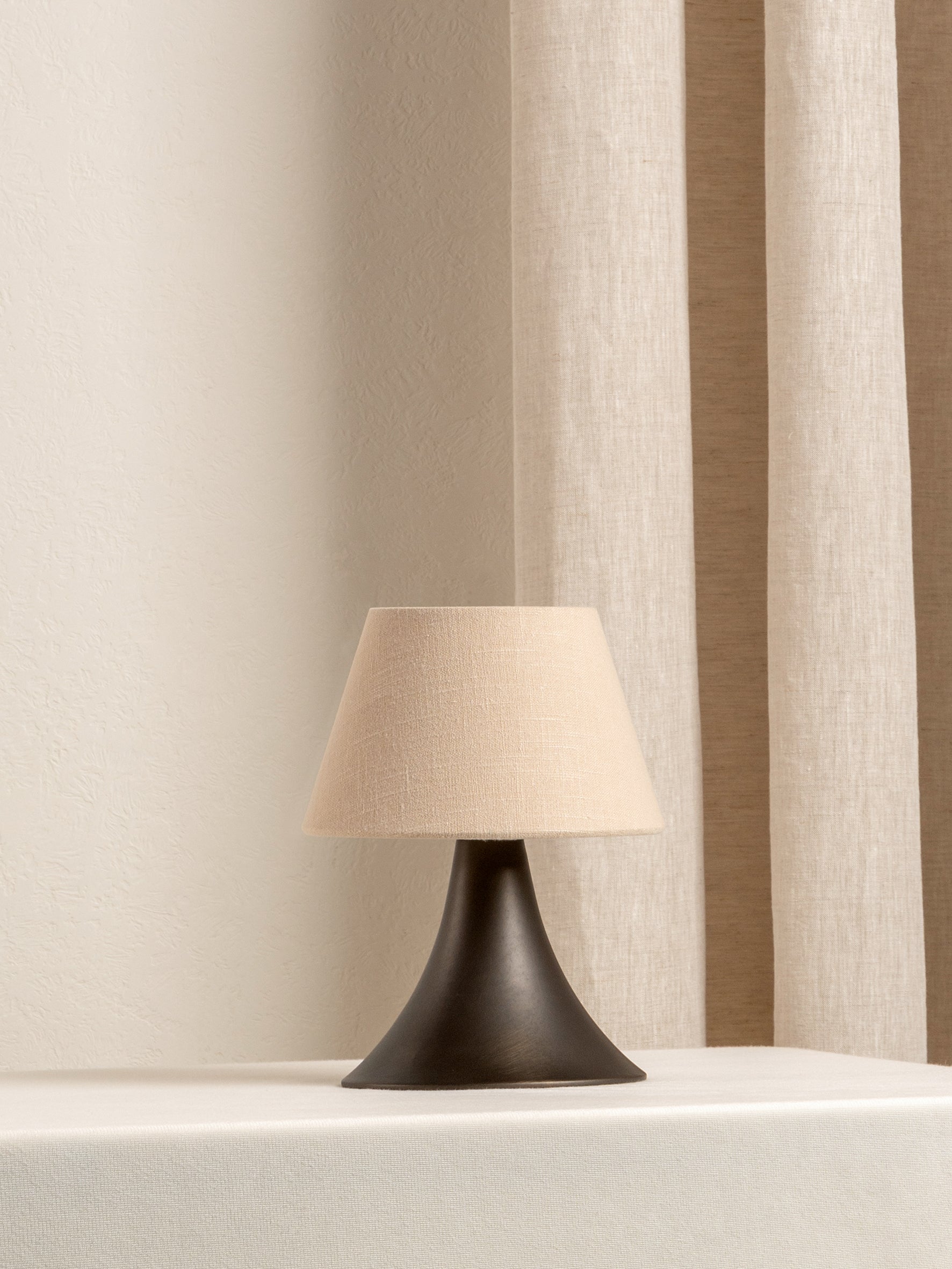 Cenare - bronze and linen rechargeable table lamp | | Lights & Lamps | UK | Modern Affordable Designer Lighting