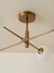 Chelso - 4 light aged brass and opal flush | Ceiling Light | Lights & Lamps | UK | Modern Affordable Designer Lighting