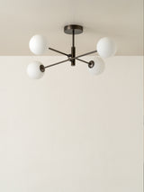 Chelvara - 4 light bronze and opal flush