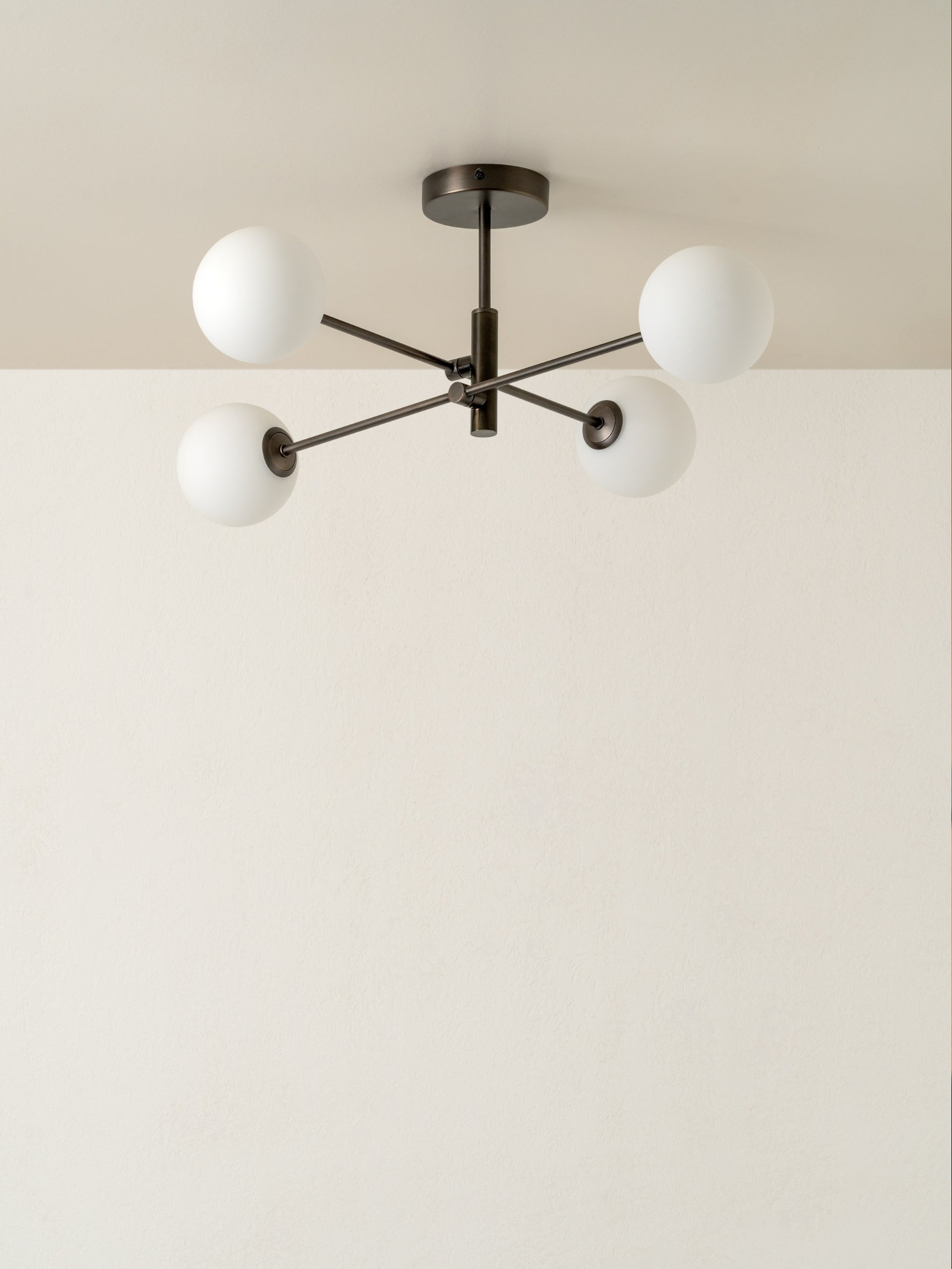 Chelso - 4 light bronze and opal flush  | Ceiling Light | Lights & Lamps | UK | Modern Affordable Designer Lighting