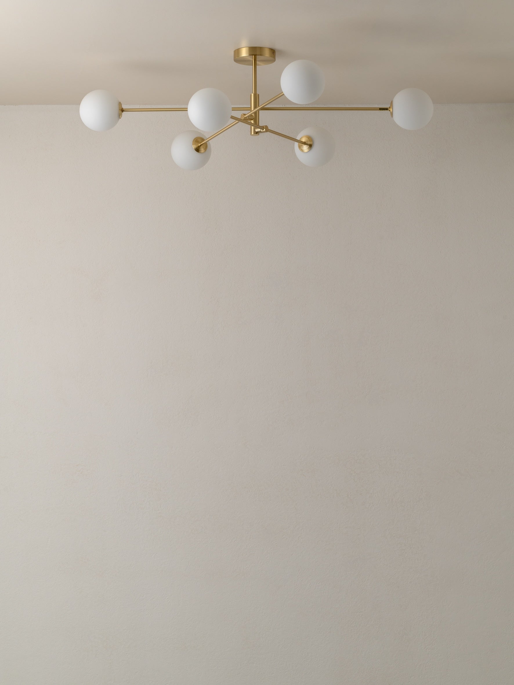 Chelso - 6 light brass and opal pendant | Ceiling Light | Lights & Lamps | UK | Modern Affordable Designer Lighting