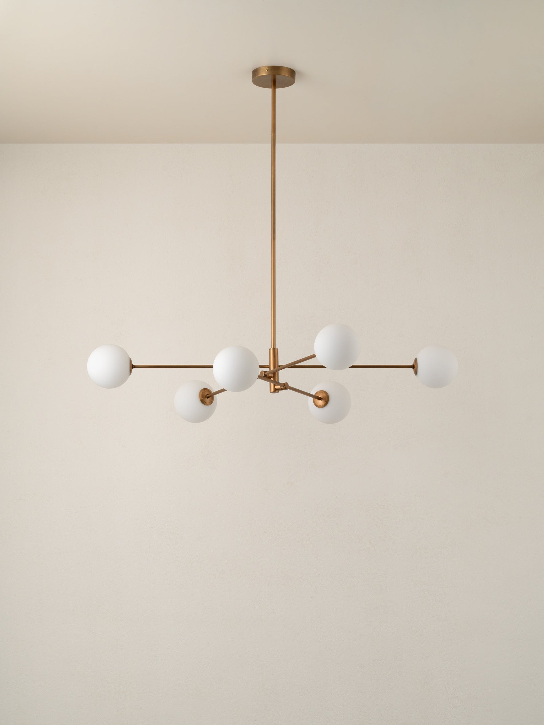 Chelso - 6 light aged brass and opal pendant | Ceiling Light | Lights & Lamps | UK | Modern Affordable Designer Lighting
