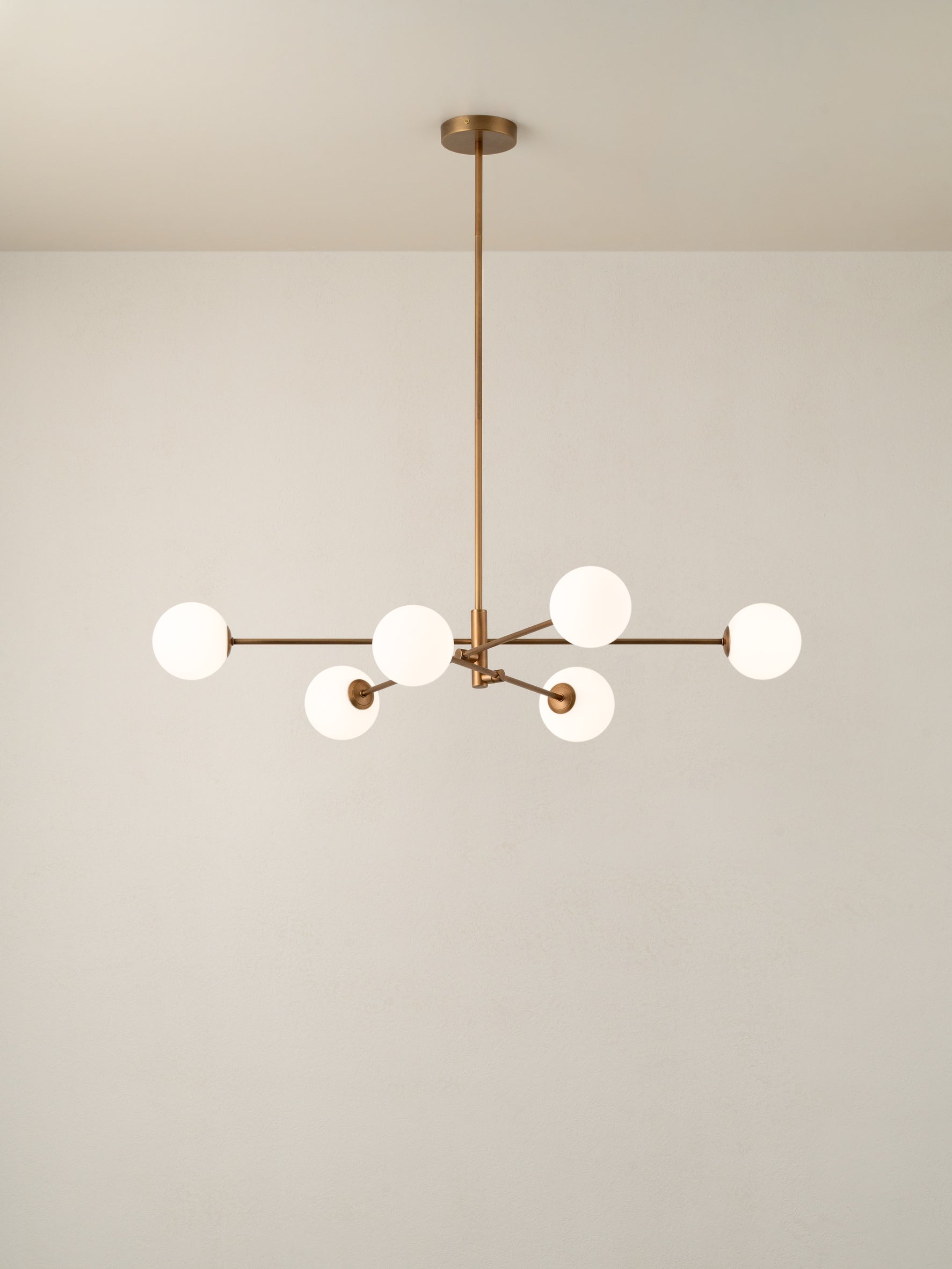 Chelso - 6 light aged brass and opal pendant | Ceiling Light | Lights & Lamps | UK | Modern Affordable Designer Lighting