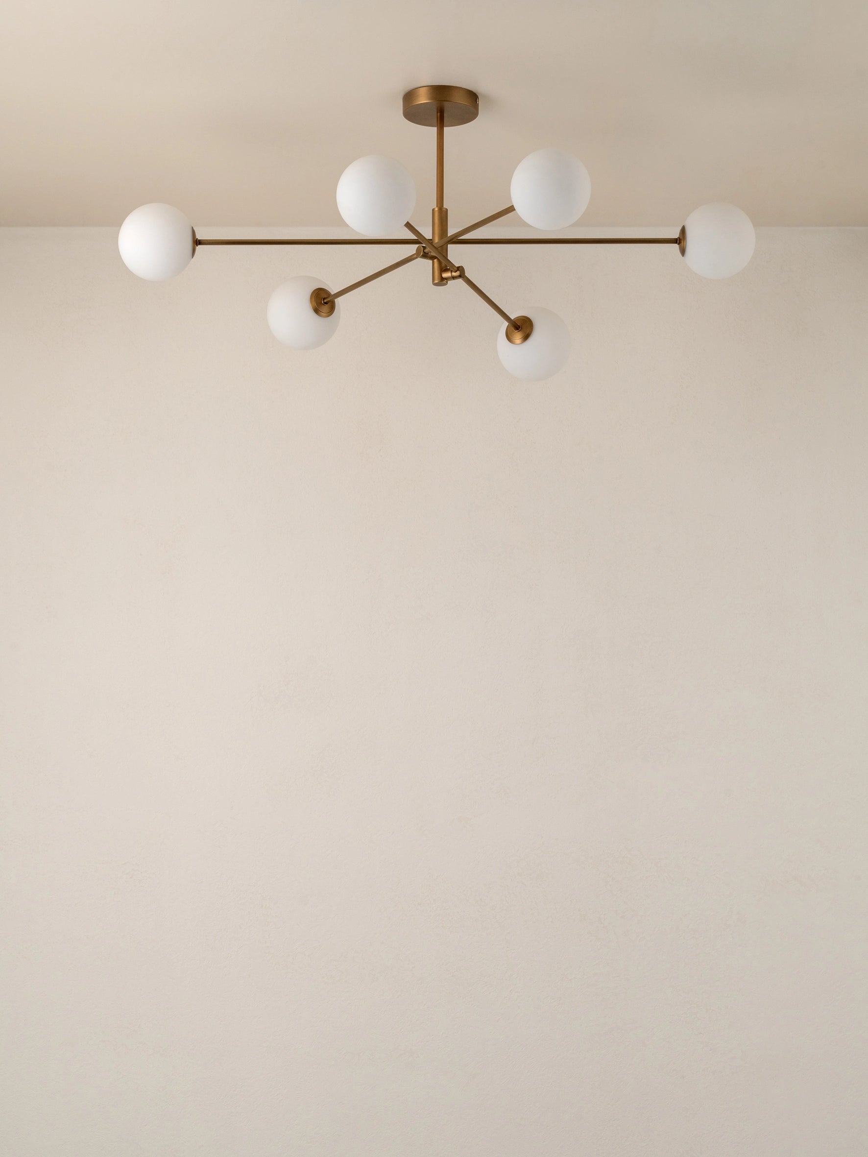 Chelso - 6 light aged brass and opal pendant | Ceiling Light | Lights & Lamps | UK | Modern Affordable Designer Lighting