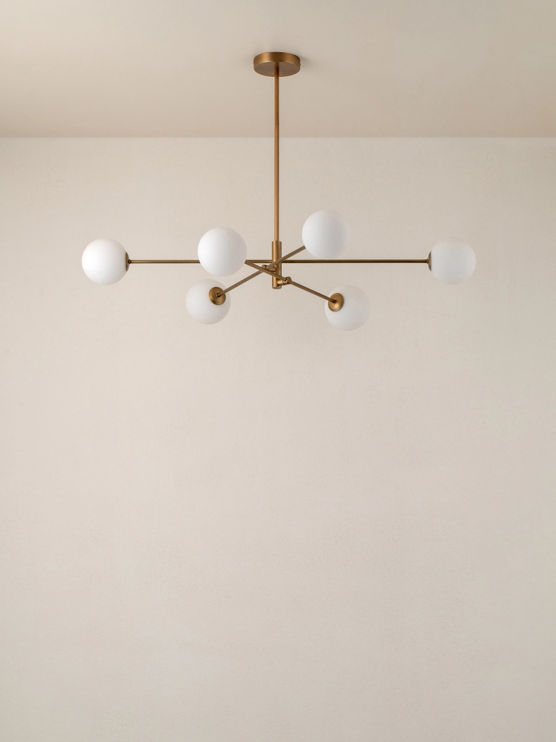 Chelso - 6 light aged brass and opal pendant | Ceiling Light | Lights & Lamps | UK | Modern Affordable Designer Lighting