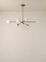 Chelso - 6 light aged brass and opal pendant | Ceiling Light | Lights & Lamps | UK | Modern Affordable Designer Lighting