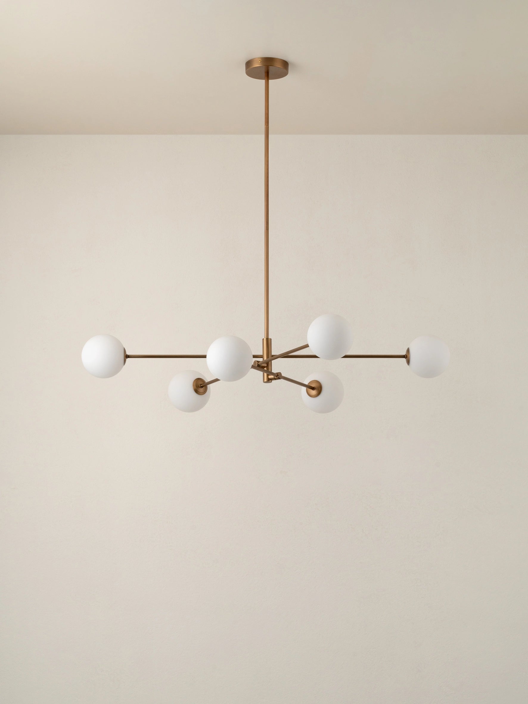 Chelso - 6 light aged brass and opal pendant | Ceiling Light | Lights & Lamps | UK | Modern Affordable Designer Lighting