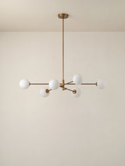 Chelso - 6 light aged brass and opal pendant | Ceiling Light | Lights & Lamps | UK | Modern Affordable Designer Lighting