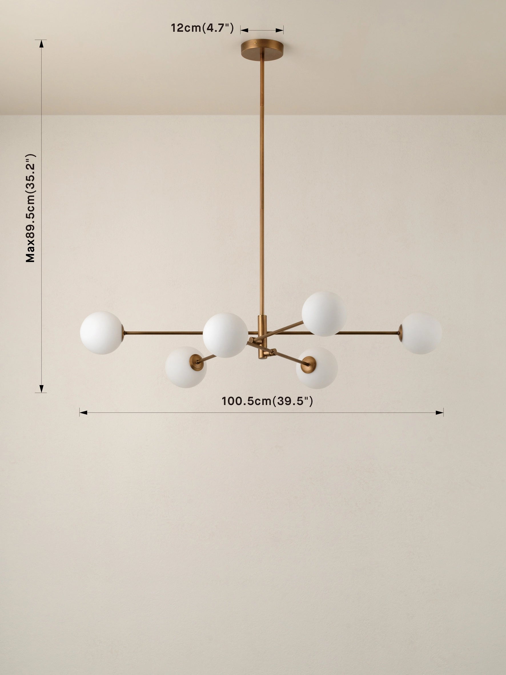 Chelso - 6 light aged brass and opal pendant | Ceiling Light | Lights & Lamps | UK | Modern Affordable Designer Lighting