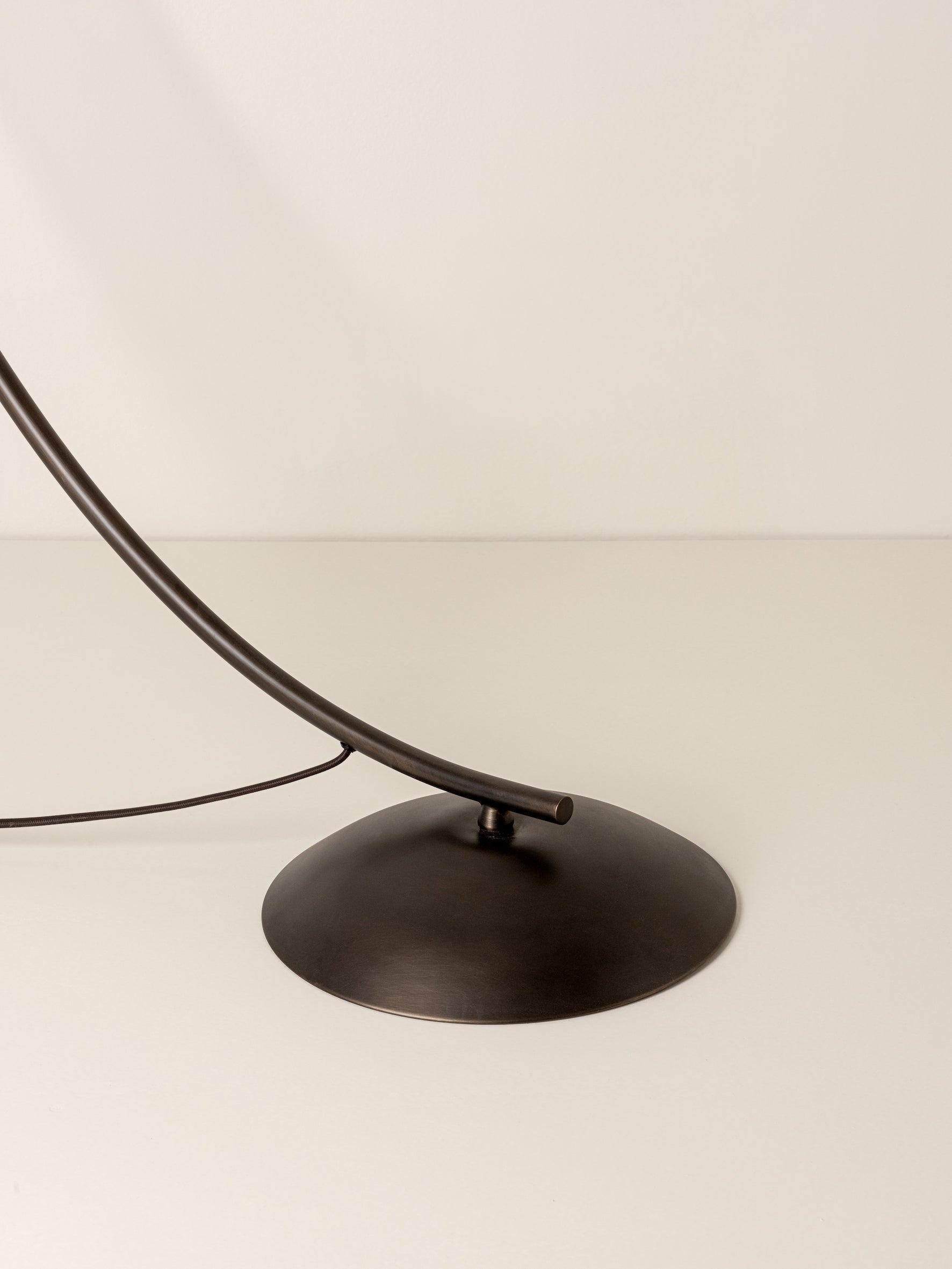 Circo - arc bronze and linen floor lamp | Floor Lamp | Lights & Lamps | UK