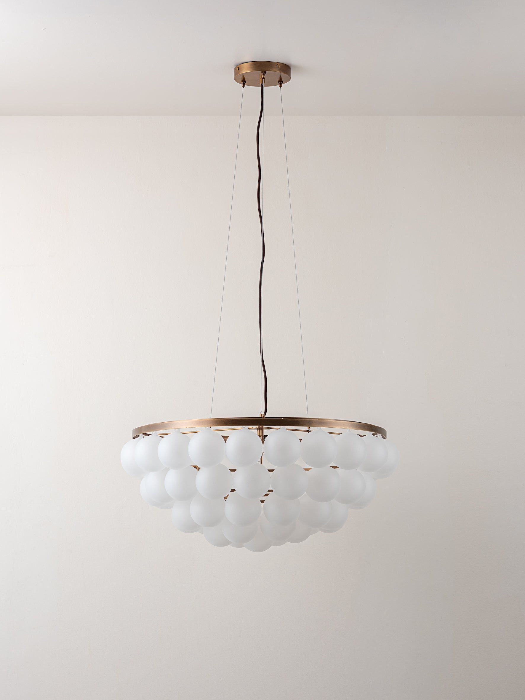 Cloudia - 5 Light large white frosted brass chandelier | Chandelier | Lights &amp; Lamps | UK | Modern Affordable Designer Lighting