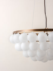 Cloudia - 5 Light large white frosted brass chandelier | Chandelier | Lights & Lamps | UK | Modern Affordable Designer Lighting