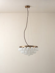 Cloudia - 3 light small white frosted brass chandelier | Chandelier | Lights & Lamps | UK | Modern Affordable Designer Lighting