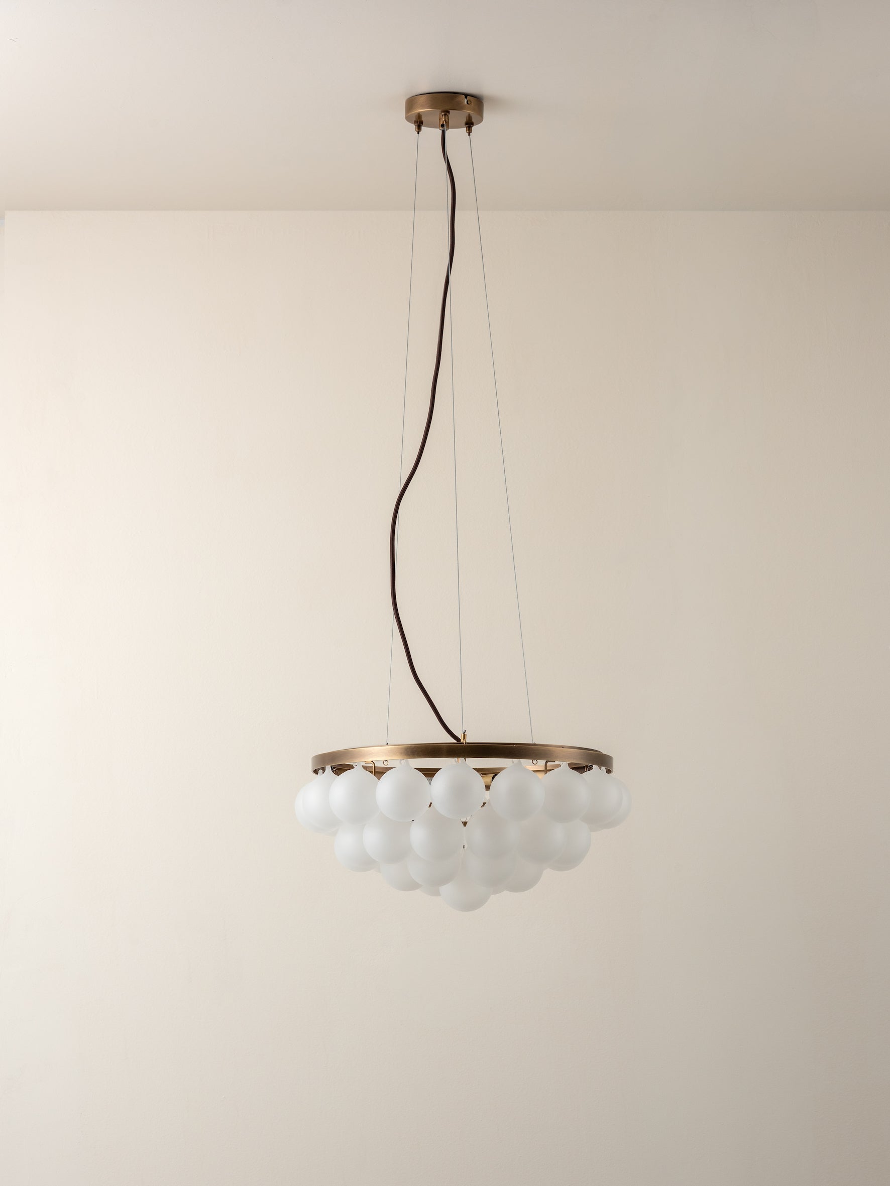 Cloudia - 3 light small white frosted brass chandelier | Chandelier | Lights & Lamps | UK | Modern Affordable Designer Lighting