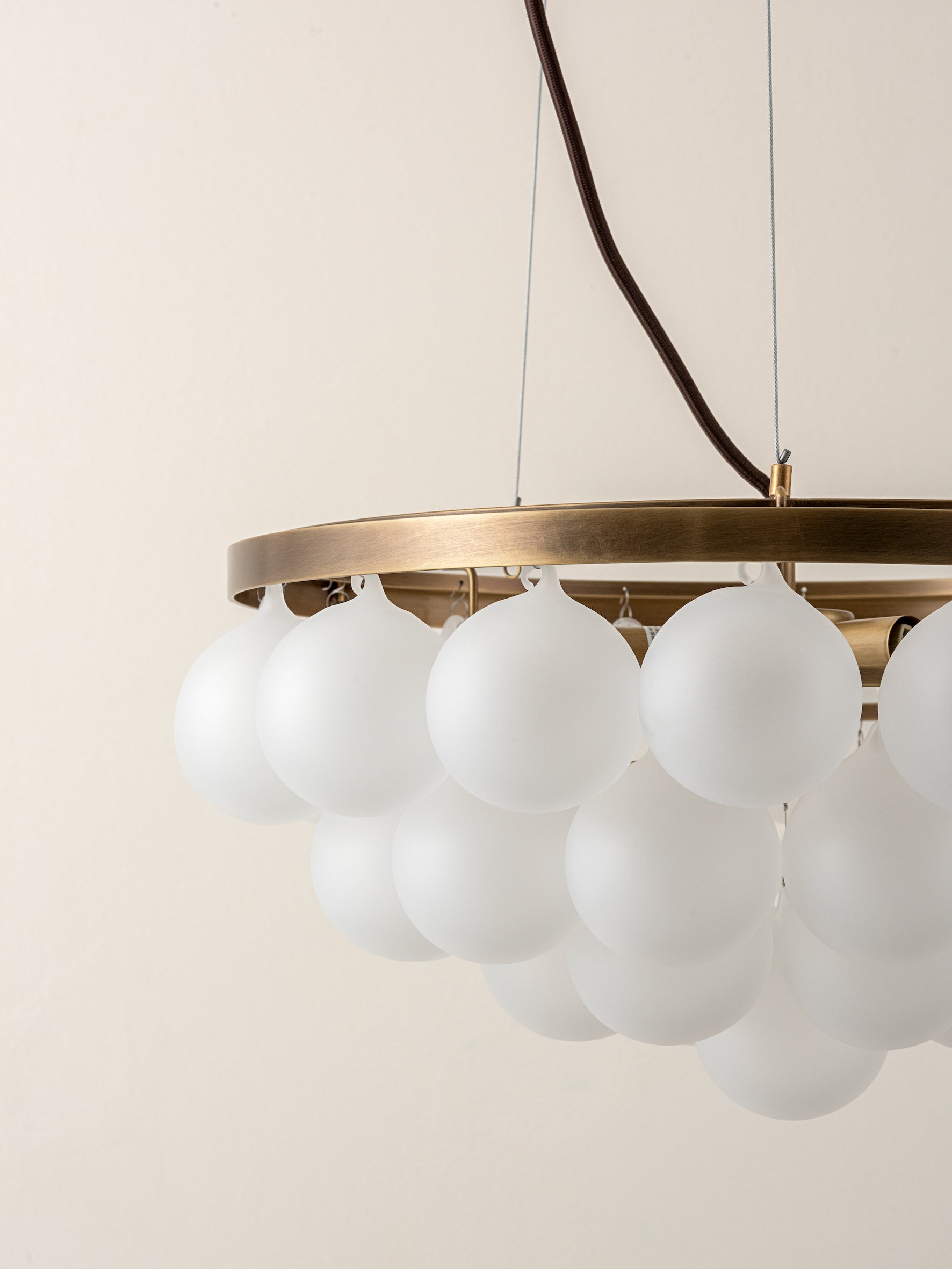 Cloudia - 3 light small white frosted brass chandelier | Chandelier | Lights & Lamps | UK | Modern Affordable Designer Lighting