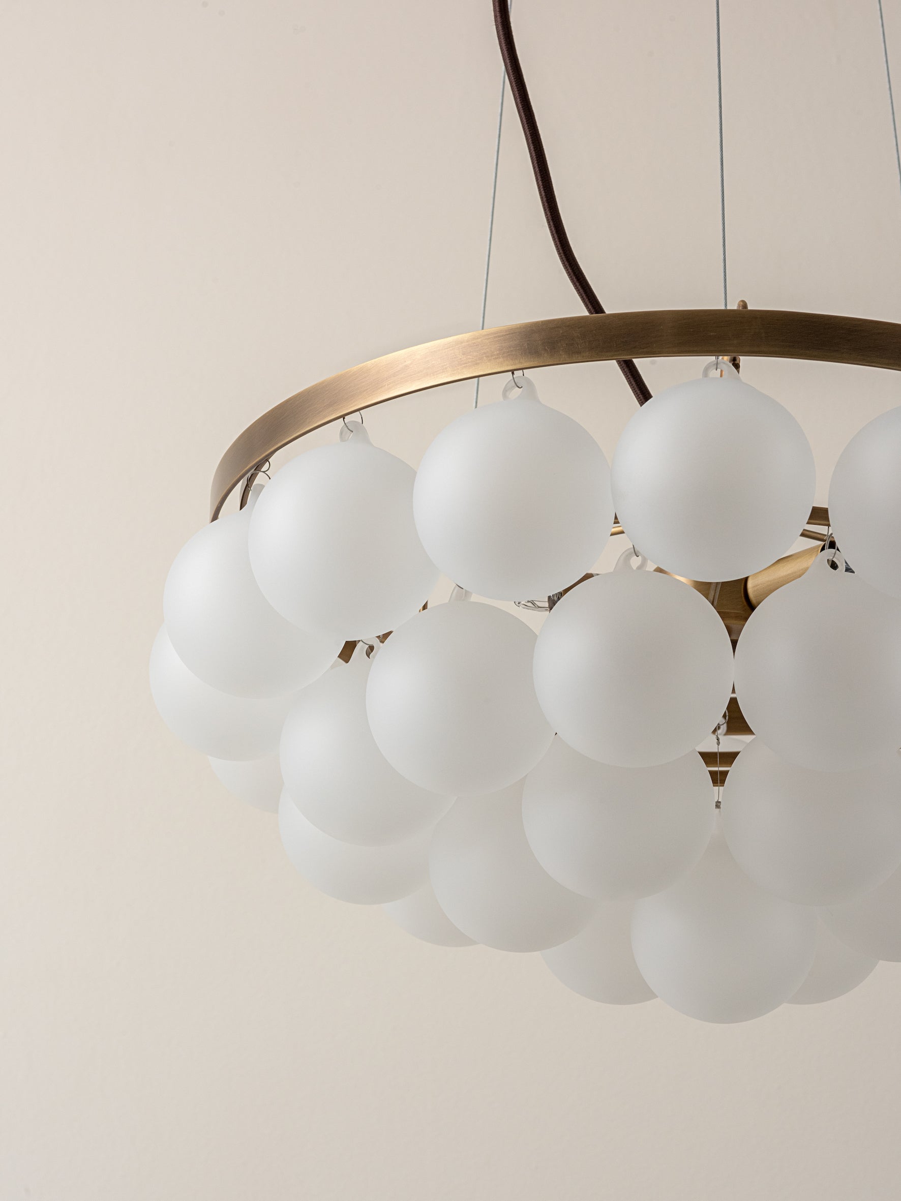 Cloudia - 3 light small white frosted brass chandelier | Chandelier | Lights & Lamps | UK | Modern Affordable Designer Lighting