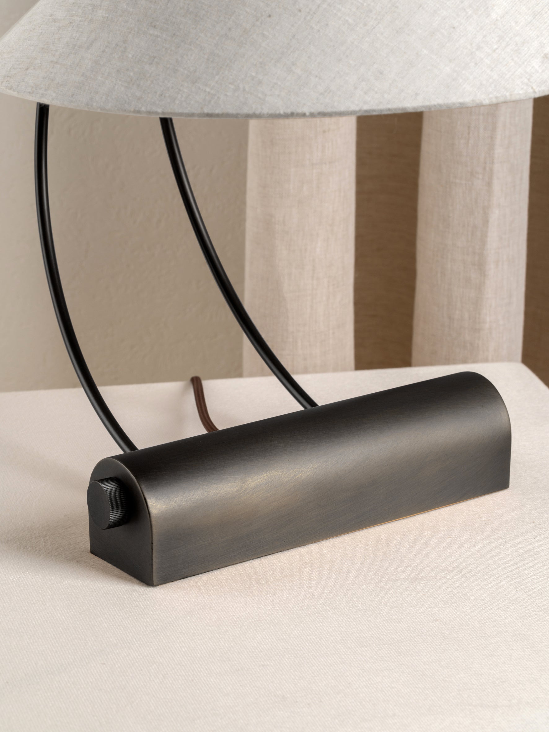 Deska - bronze and linen task lamp | Table Lamp | lights&lamps | UK | Modern Affordable Designer Lighting