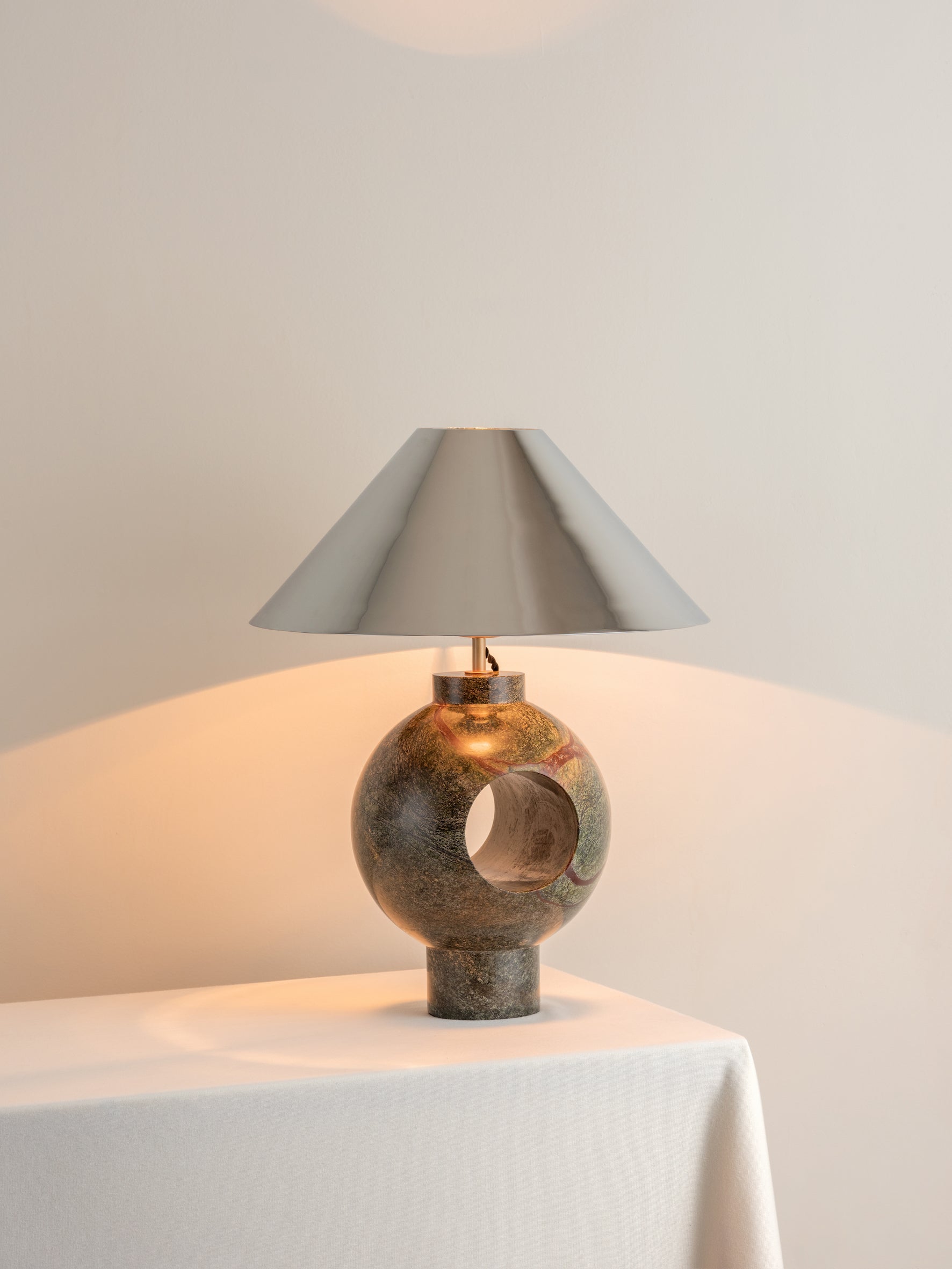 Brass and deals marble table lamp