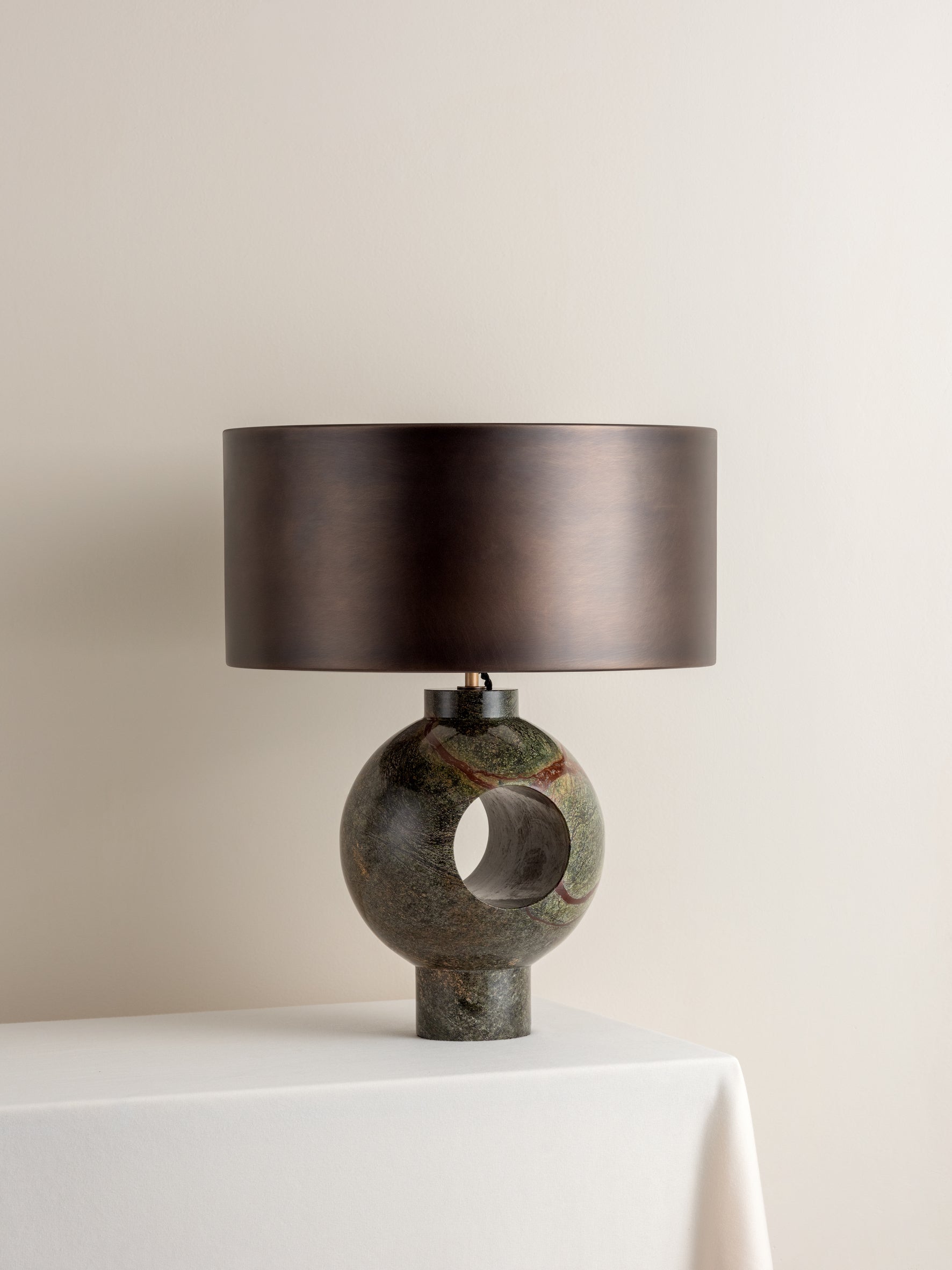 Editions marble lamp with + bronze shade | Table Lamp | Lights & Lamps | UK | Modern Affordable Designer Lighting
