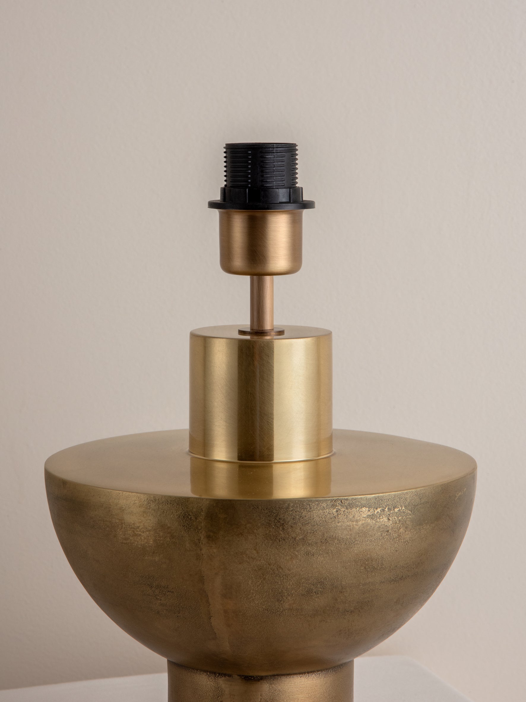 Editions brass lamp with + green lacquer shade, Table Lamp