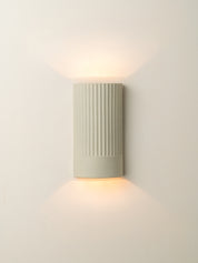 Enza - warm white  ribbed ceramic wall light | Wall Light | lights&lamps | UK | Modern Affordable Designer Lighting