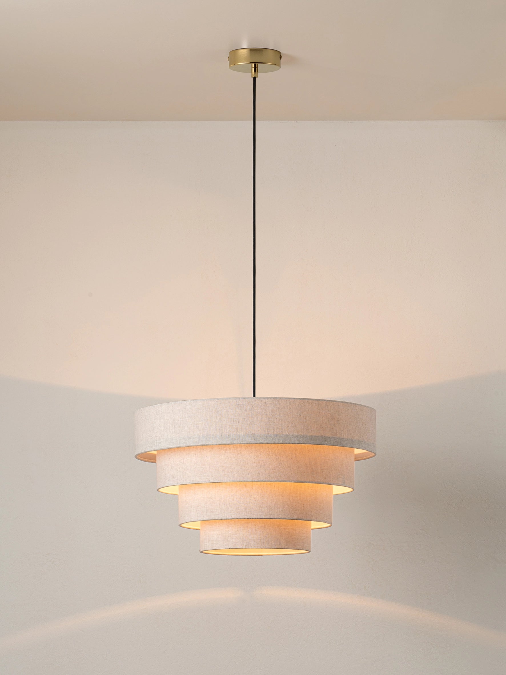 Fia - tiered linen lampshade | Lampshade | lights & lamps | Modern affordable designer lighting