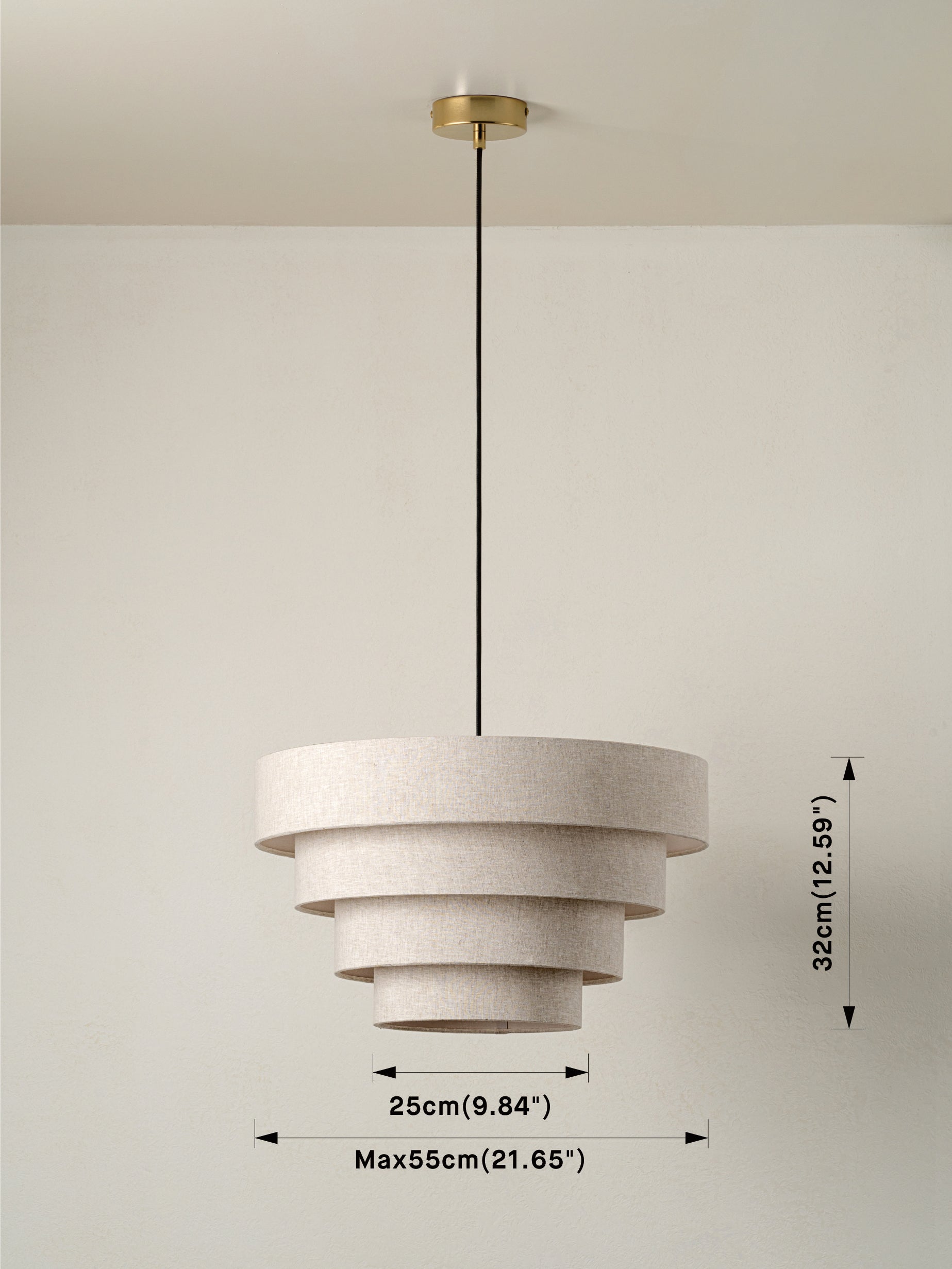 Fia - tiered linen lampshade | Lampshade | lights & lamps | Modern affordable designer lighting