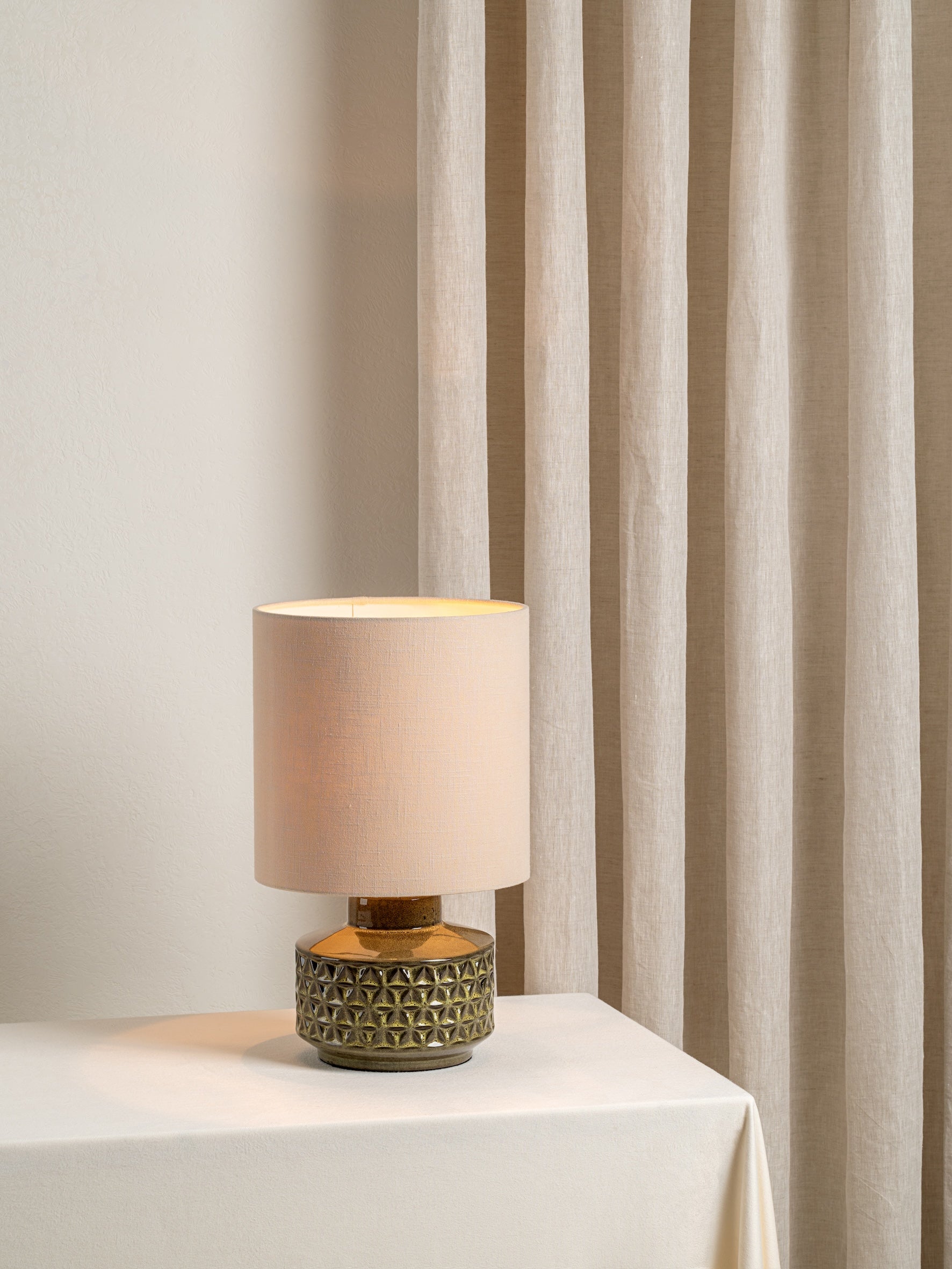 Filaree - short green glazed ceramic table lamp | Table Lamp | lights&lamps | UK | Modern Affordable Designer Lighting