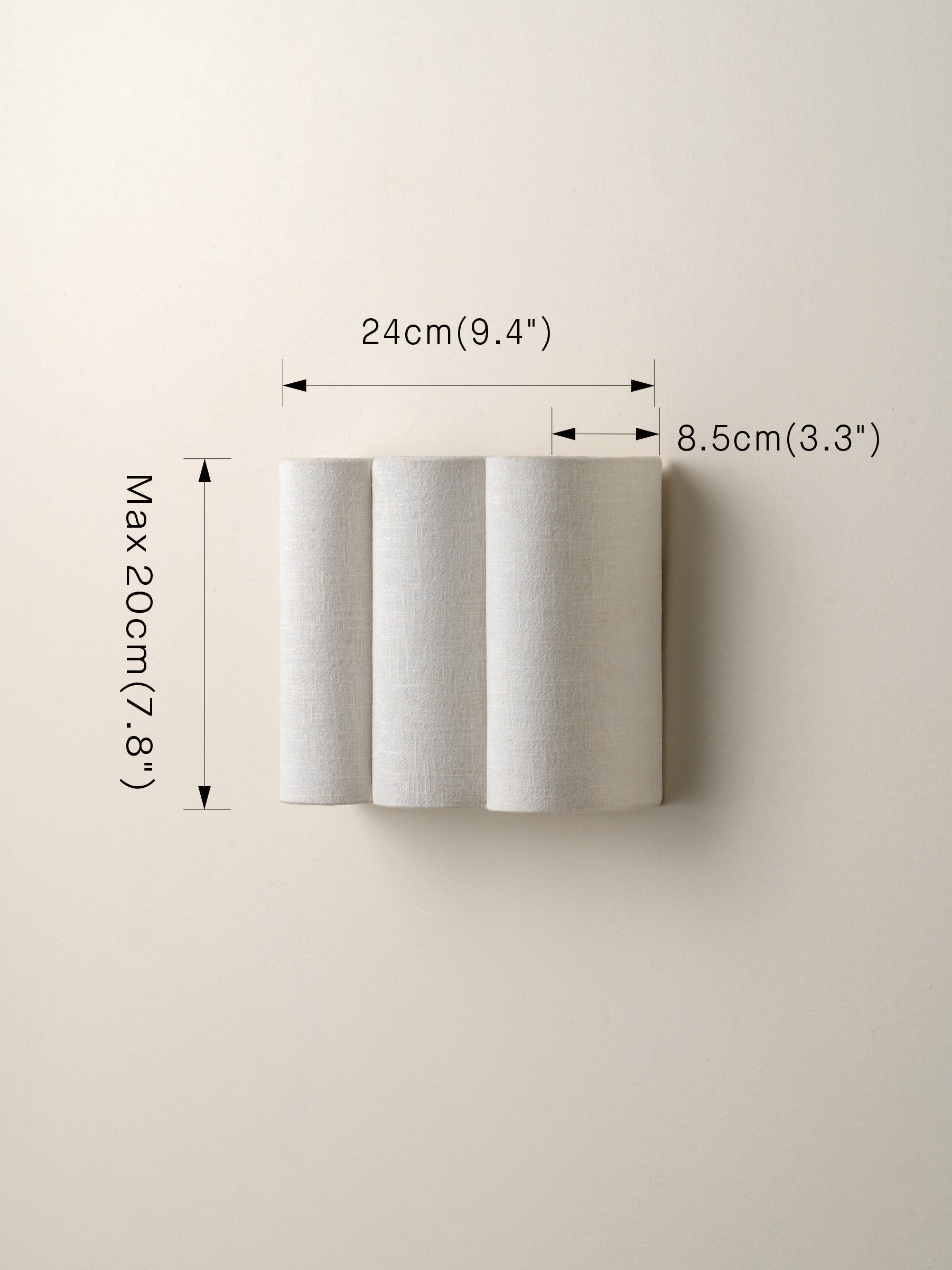 Folia - scalloped natural linen wall light | Wall Light | lights&lamps | UK | Modern Affordable Designer Lighting