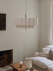 Folia - large scalloped natural linen pendant | Ceiling Light | Lights & Lamps | UK | Modern Affordable Designer Lighting