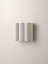 Folia - scalloped natural linen wall light