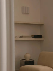 Folia - scalloped natural linen wall light | Wall Light | lights&lamps | UK | Modern Affordable Designer Lighting