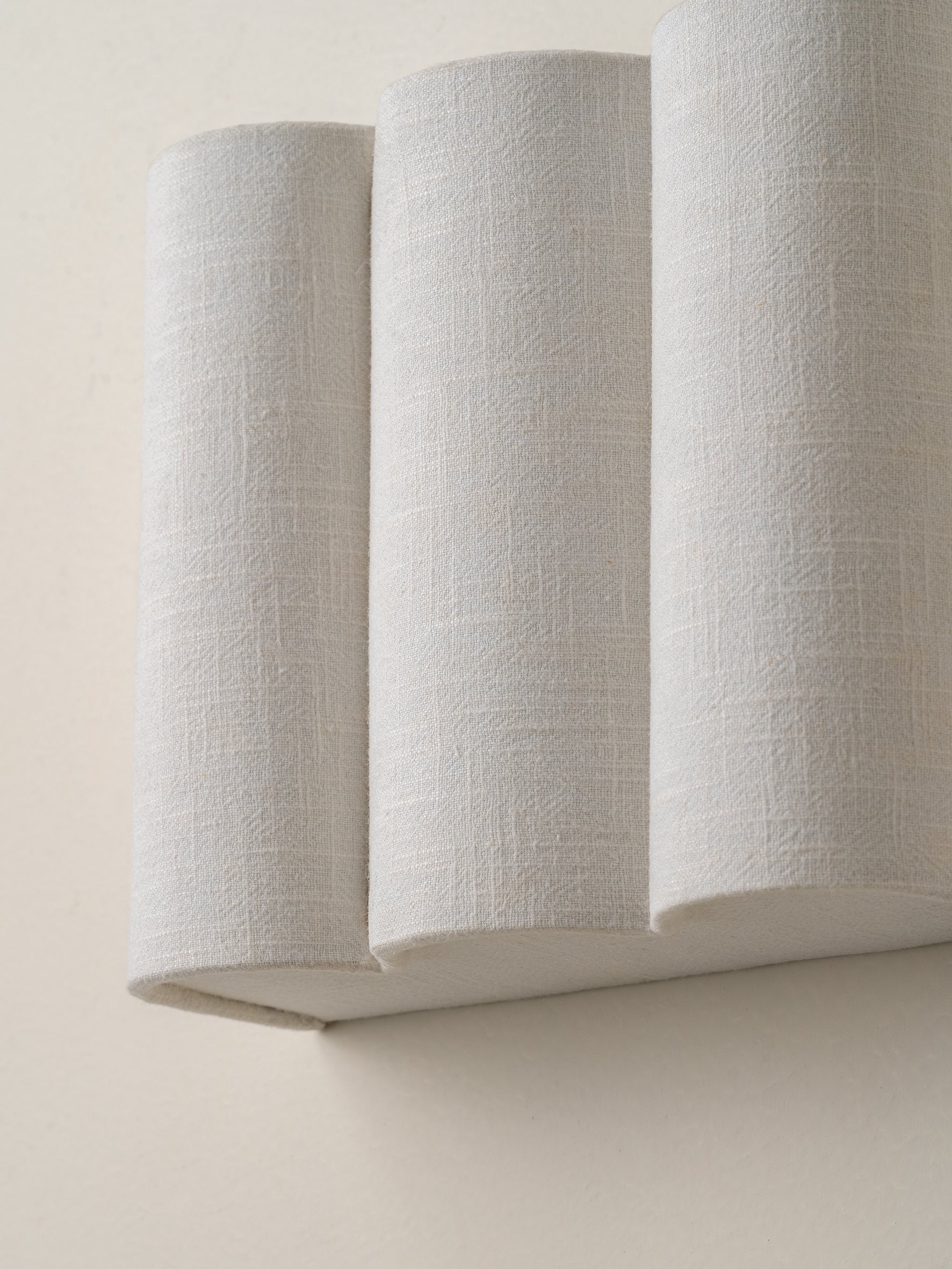 Folia - scalloped natural linen wall light | Wall Light | lights&lamps | UK | Modern Affordable Designer Lighting