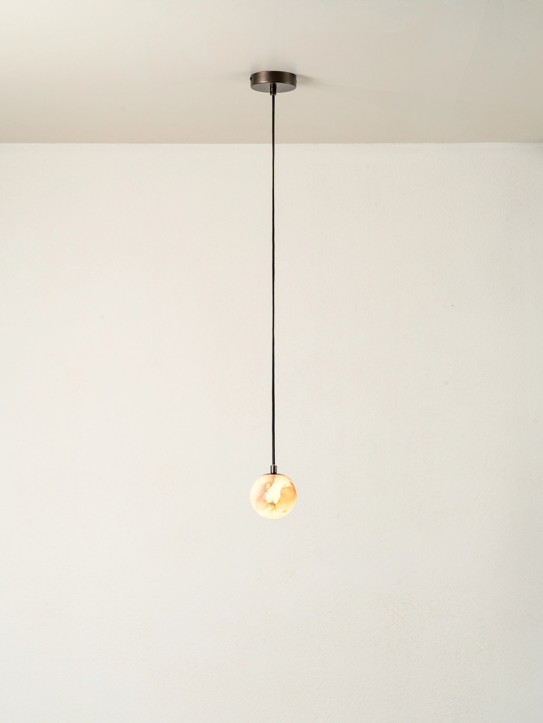 Globa - alabaster glass and bronze ceiling pendant | Ceiling pendant | lights & lamps | Modern affordable designer lighting