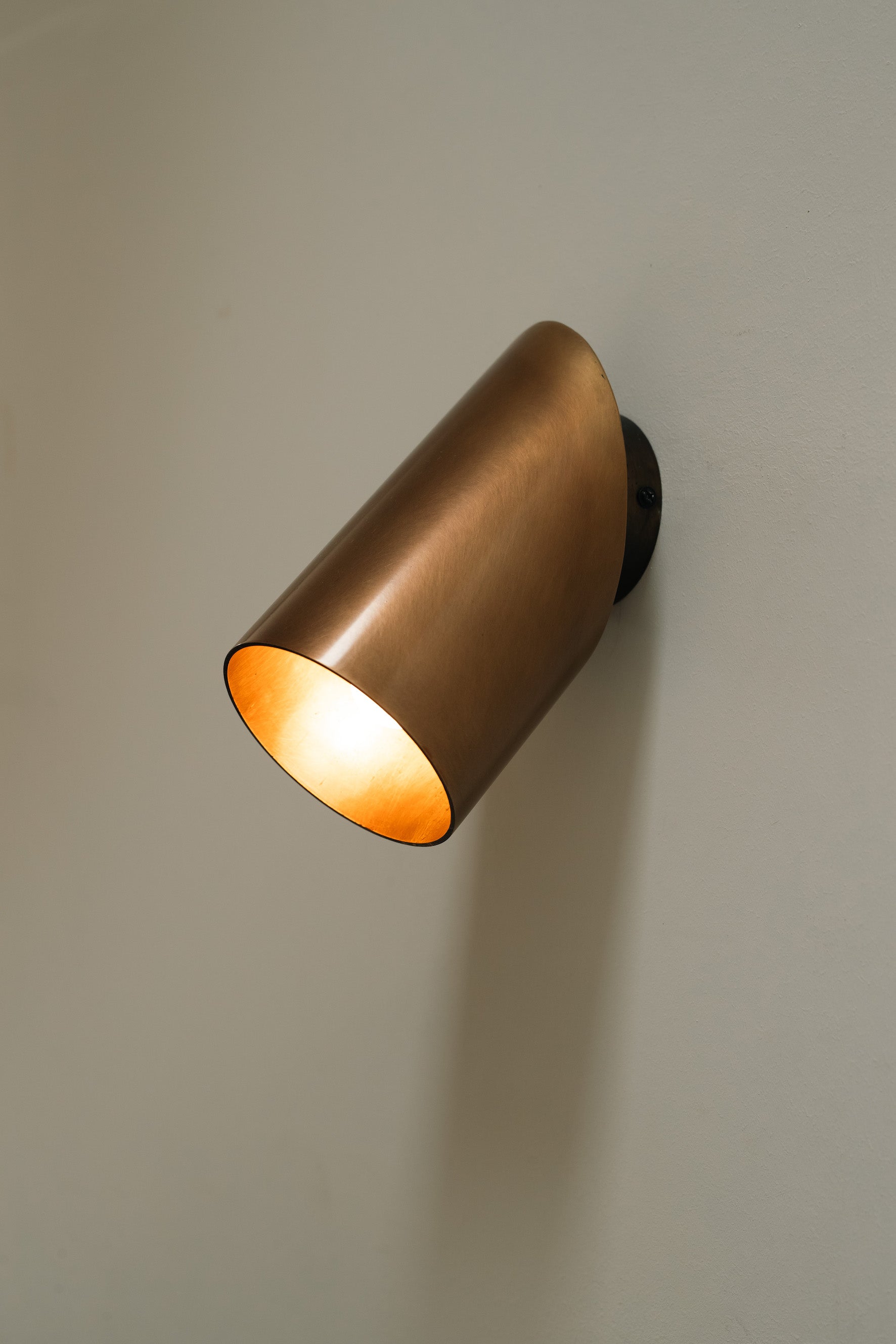 Guilla - brass angled cylinder spot light | Wall Light | Lights & Lamps | UK | Modern Affordable Designer Lighting