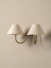 Holland aged brass double wall light | Wall Light | lights&lamps | UK | Modern Affordable Designer Lighting