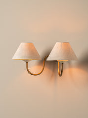 Holland aged brass double wall light | Wall Light | lights&lamps | UK | Modern Affordable Designer Lighting