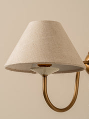 Holland aged brass wall light